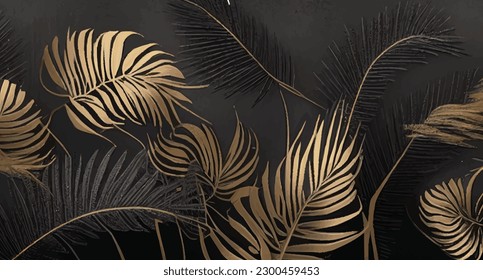 Abstract art vector illustration. Golden texture. Hand drawn vector illustration. Oil on canvas. Brushstrokes of paint. modern Art. Prints, wallpapers, posters, cards, murals, rugs, hangings, prints