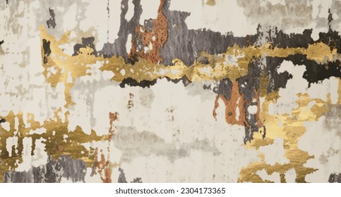 Abstract art vector illustration. Golden texture. Hand drawn vector illustration. Oil on canvas. Brushstrokes of paint. modern Art. Prints, wallpapers, posters, cards, murals, rugs, hangings, prints