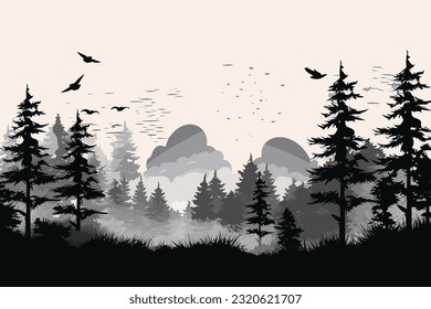 Abstract art vector illustration. silhouette set. Hand drawn vector illustration. black elements. modern Art. Prints, wallpapers, posters, cards, murals, rugs, hangings, prints