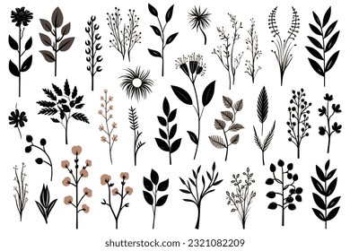 Abstract art vector illustration. SVG, black and white design, hand drawn vector illustration. black elements. modern Art. Prints, wallpapers, posters, cards, murals, rugs, hangings, prints