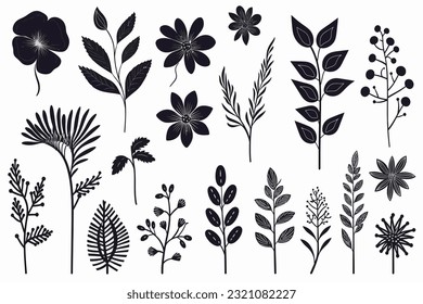 Abstract art vector illustration. SVG, black and white design, hand drawn vector illustration. black elements. modern Art. Prints, wallpapers, posters, cards, murals, rugs, hangings, prints