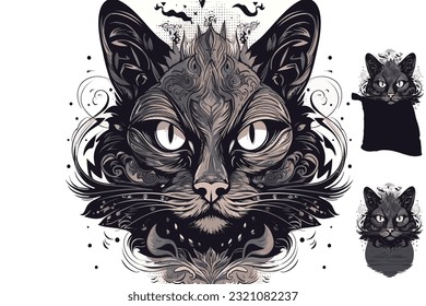 Abstract art vector illustration. SVG, black and white design, hand drawn vector illustration. black elements. modern Art. Prints, wallpapers, posters, cards, murals, rugs, hangings, prints