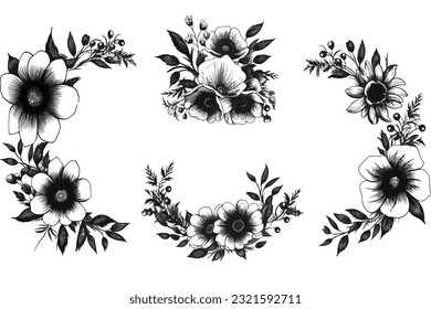 Abstract art vector illustration. SVG, black and white design, hand drawn vector illustration. black elements. modern Art. Prints, wallpapers, posters, cards, murals, rugs, hangings, prints