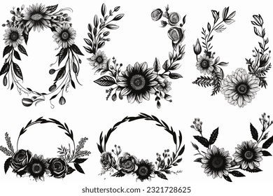 Abstract art vector illustration. SVG, black and white design, hand drawn vector illustration. black elements. modern Art. Prints, wallpapers, posters, cards, murals, rugs, hangings, prints