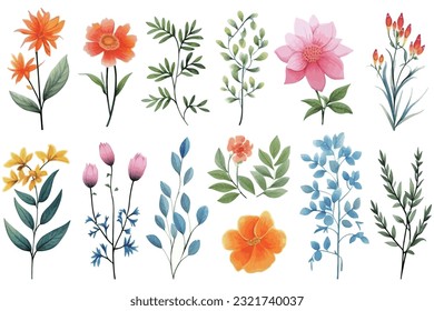 Abstract art vector illustration. Watercolor painting, children's wallpaper. Hand drawn vector illustration. flowers. modern Art. Prints, wallpapers, posters, cards, murals, rugs, hangings