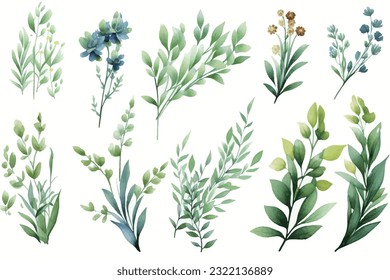 Abstract art vector illustration. Watercolor painting, children's wallpaper. Hand drawn vector illustration. Tropical, leaves, flowers. modern Art. Prints, wallpapers, posters, cards, murals, rugs