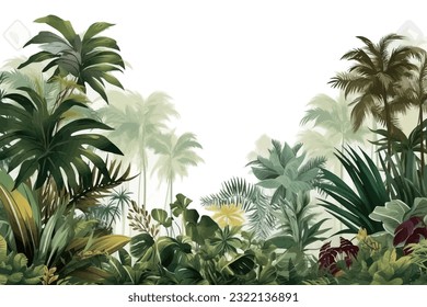 Abstract art vector illustration. Watercolor painting, children's wallpaper. Hand drawn vector illustration. Tropical, leaves, flowers. modern Art. Prints, wallpapers, posters, cards, murals, rugs svg