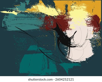 abstract art vector illustratotion, oil paint abstract art, Abstract art print.  Freehand oil painting. Oil on canvas. Brushstrokes of paint. modern Art. Prints, wallpapers, posters, murals prints