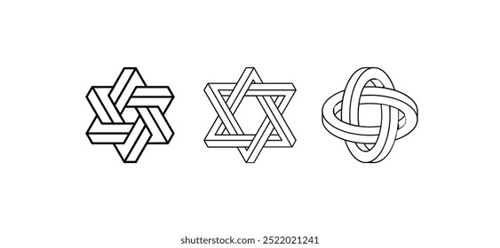 Conjunto de Vector de arte Abstractas con Formas geométricas y Elementos de diseño modernos, incluidos íconos en negro y color, ilustraciones planas y fondos texturizados para logotipos y conceptos gráficos.