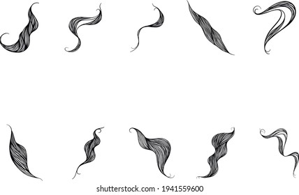 Abstract art vector. Abstract shapes, curvy, curved lines. Curvy line art wave graphic. 