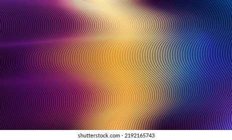 Abstract art vibrant color liquid blurred background with lines wave pattern texture. Vector illustration