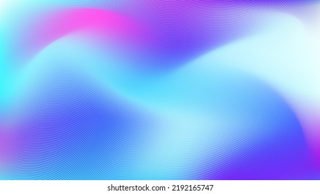 Abstract Art Vibrant Color Liquid Blurred Background With Lines Wave Pattern Texture. Vector Illustration