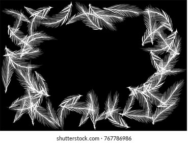 Abstract art wallpaper background pattern of bird feather illustration vector. Copy space