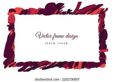 Abstract art wave background frame border shape. wallpaper element