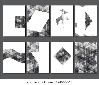 Abstract art. White a4 brochure cover design.  Modern vector. Minimal covers geometric template.