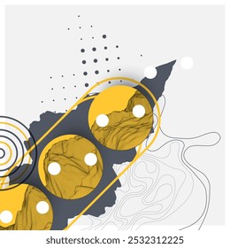 Abstract art wireframe background. Modern science or technology art elements. Surface illustration. Hand made vector.