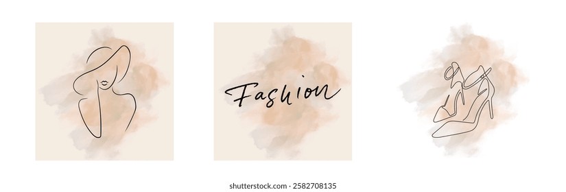 Abstract Art Woman, Stylish Lady, fashion 