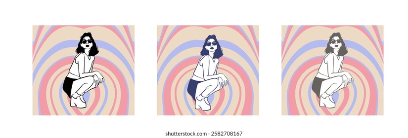 Abstract Art Woman, Stylish Lady, fashion 