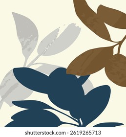 abstract art work illustration of leaves 