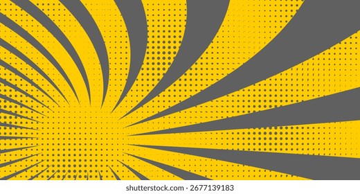 Abstract art yellow and gray comic book cartoon magazine graphic dots simple art good modern lightning illustrations vector