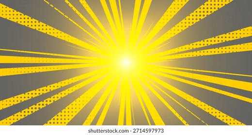 Vetor de capa de revista de quadrinhos de arte abstrata amarelo e cinza, papel de parede, amarelo, shyni simples moderno