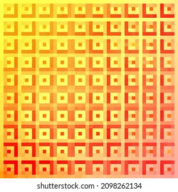 Abstract art, yellow and orange mosaic background. Square mosaic. Vector illustration.
