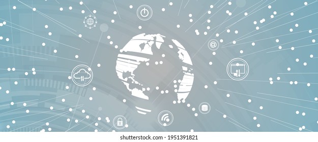 Abstract Artificial intelligence. Cloud computing. Machine learning. Technology web background. Virtual concept futuristic background