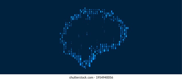 Abstract Artificial intelligence. Cloud computing. Machine learning. Technology web background. Virtual concept