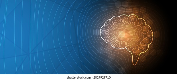 Abstract Artificial intelligence. Cloud computing. Machine learning. Technology web background. Virtual concept