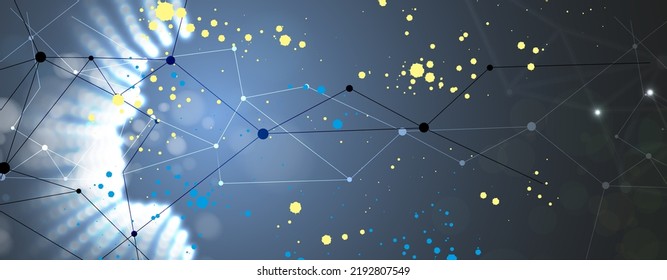 Abstract Artificial intelligence. Cloud computing. Machine learning. Technology web background. Virtual concept