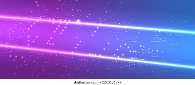 Abstract Artificial intelligence. Cloud computing. Machine learning. Technology web background. Virtual concept futuristic background