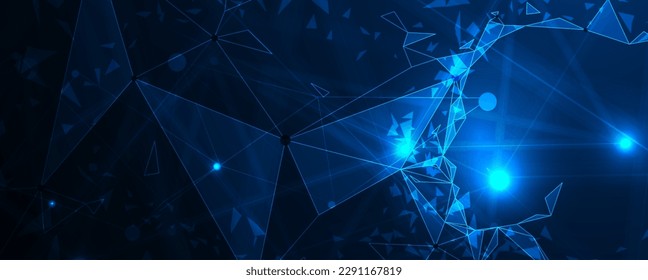 Abstract Artificial intelligence. Cloud computing. Machine learning. Technology web background. Virtual concept