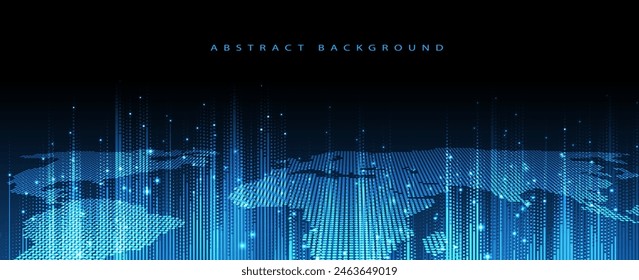 Abstract Artificial intelligence. Cloud computing. Machine learning. Technology web background. Virtual concept futuristic background
