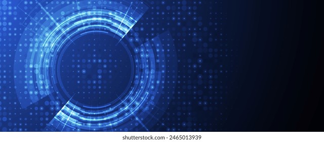 Abstract Artificial intelligence. Cloud computing. Machine learning. Technology web background. Virtual concept futuristic background