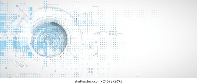 Abstract Artificial intelligence. Cloud computing. Machine learning. Technology web background. Virtual concept futuristic background