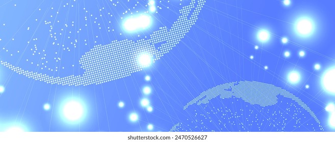Abstract Artificial intelligence. Cloud computing. Machine learning. Technology web background. Virtual concept futuristic background
