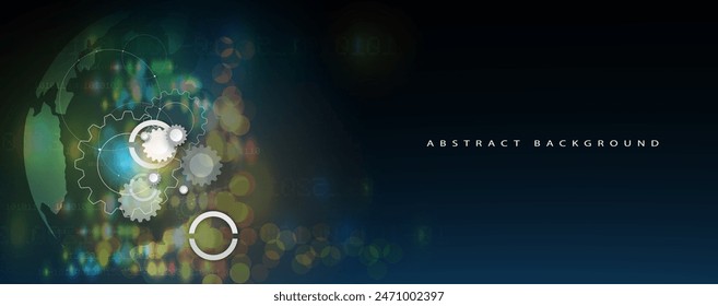 Abstract Artificial intelligence. Cloud computing. Machine learning. Technology web background. Virtual concept futuristic background
