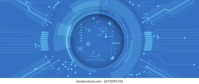 Abstract Artificial intelligence. Cloud computing. Machine learning. Technology web background. Virtual concept futuristic background