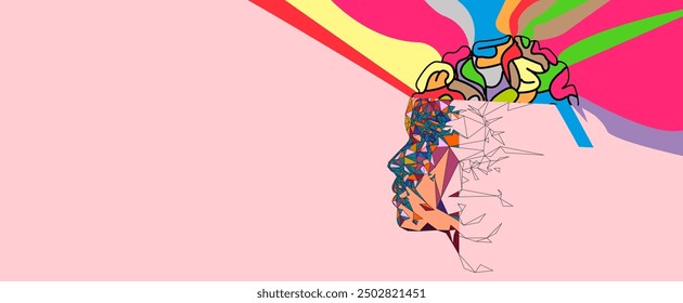 Abstract Artificial intelligence. Cloud computing. Machine learning. Technology web background. Virtual concept futuristic background