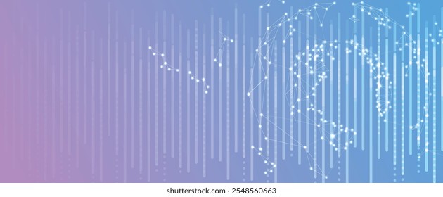 Abstract Artificial intelligence. Cloud computing. Machine learning. Technology web background. Virtual concept futuristic background