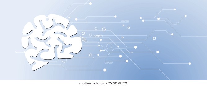 Abstract Artificial intelligence. Cloud computing. Machine learning. Technology web background. Virtual concept futuristic background