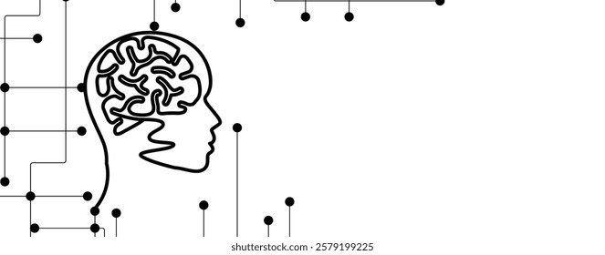 Abstract Artificial intelligence. Cloud computing. Machine learning. Technology web background. Virtual concept futuristic background