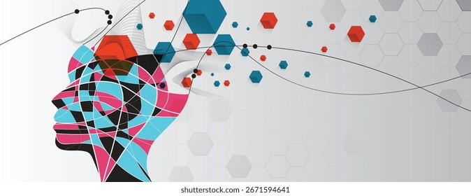 Abstract artificial intelligence concept, technology and science background