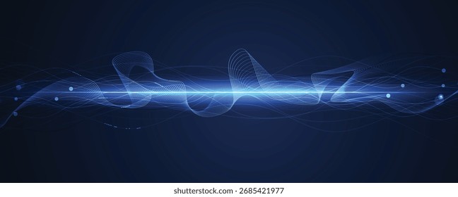 Abstract artificial intelligence concept, technology and science background