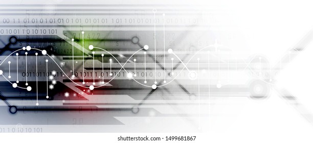 Abstract artificial intelligence DNA technology. Science and social concept.  Futuristic connection structure with cell background