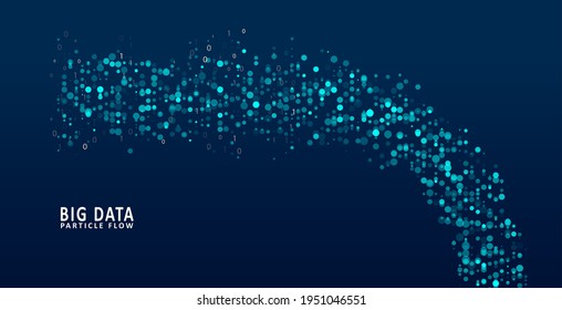 Abstract artificial intelligence element. Abstract infographics visualization. Big data code representation. Graphic concept for your design