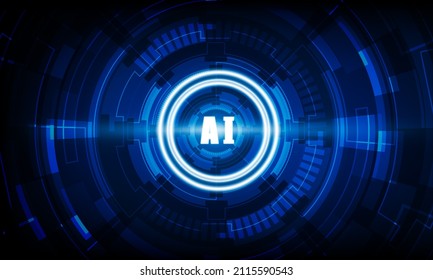 Abstract artificial intelligence Key Door open Light out success background Hitech communication concept innovation background, vector design