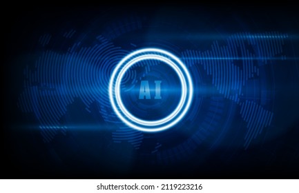 Abstract artificial intelligence Key Door open Light out success background Hitech communication concept innovation background, vector design
