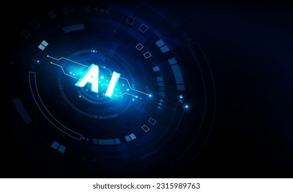 Abstract artificial intelligence Key Door open Light out success background Hitech communication concept innovation background, vector design