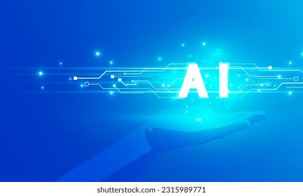 Abstract artificial intelligence Key Door open Light out success background Hitech communication concept innovation background, vector design